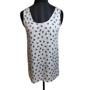 West Kei Reversible Dog Print & Stripe Tank Top | Size S